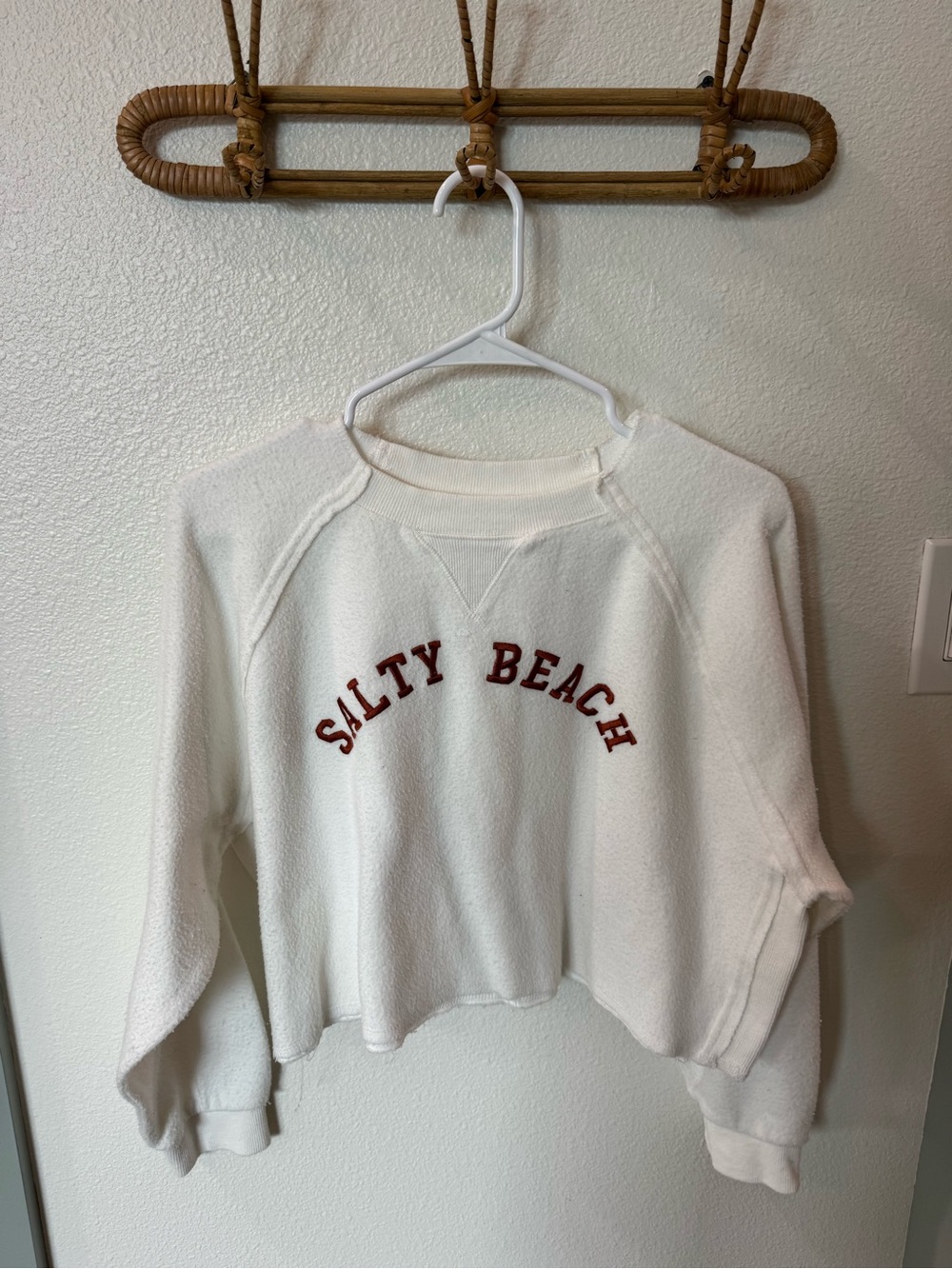 Billabong X Salty Blond Salty Beach Cropped Cream Sweatshirt - Women's